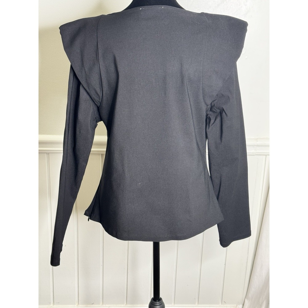 Tuckernuck Hyacinth House Blouse XL Quiet Luxury Office Siren Top Shoulder Pad - Picture 5 of 12